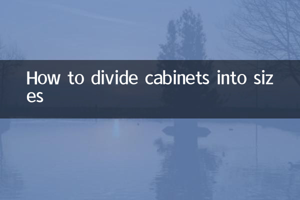 How to divide cabinets into sizes