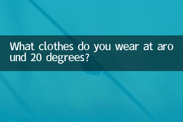 ¿Qué ropa te pones a unos 20 grados?