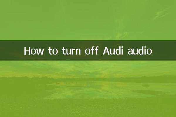 So schalten Sie Audi Audio aus