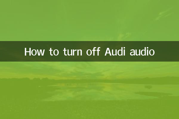 So schalten Sie Audi Audio aus