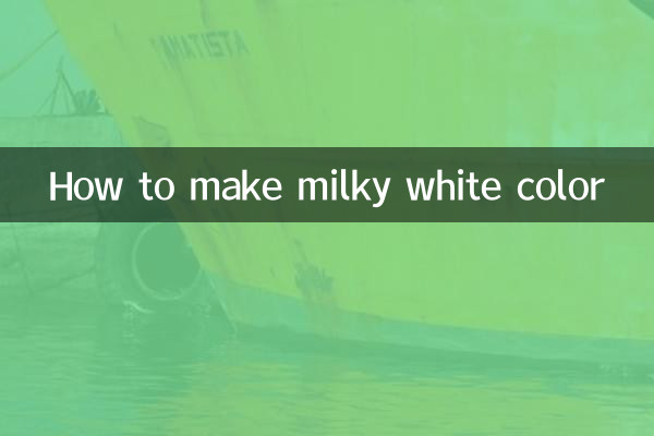 How to make milky white color