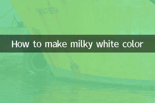 How to make milky white color