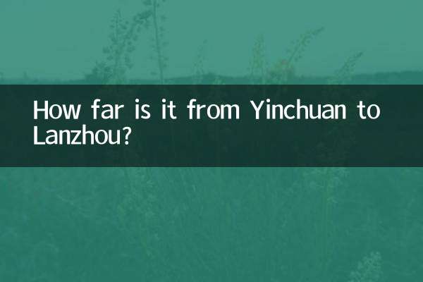 Quelle distance y a-t-il entre Yinchuan et Lanzhou ?
