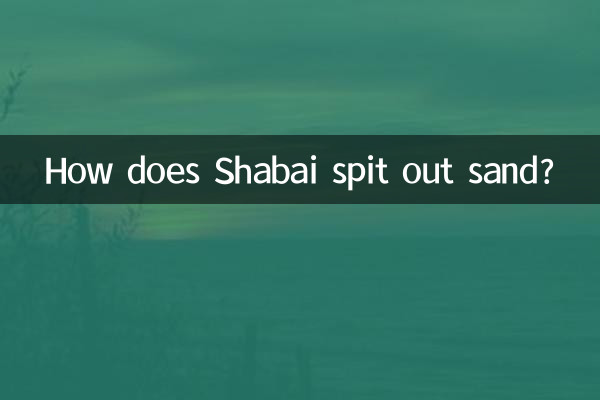 شابائی ریت کو کیسے تھوک دیتا ہے؟