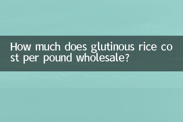 찹쌀 도매 가격은 파운드당 얼마입니까?