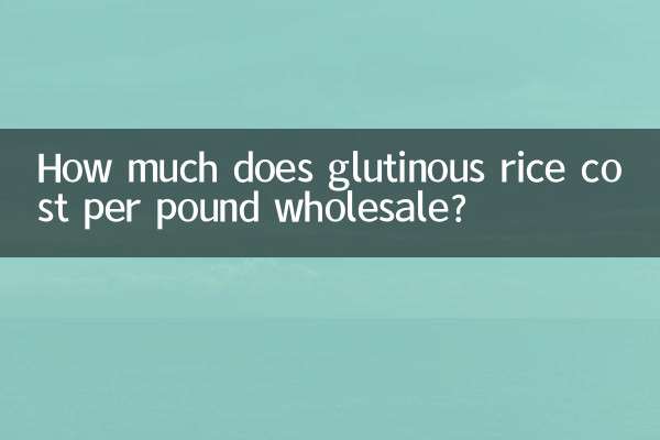 찹쌀 도매 가격은 파운드당 얼마입니까?