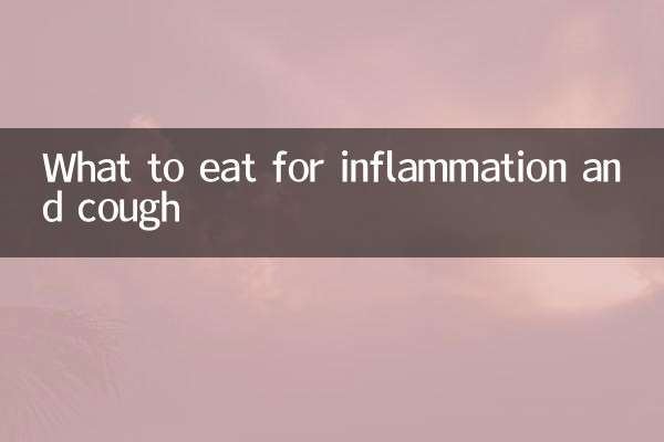 What to eat for inflammation and cough