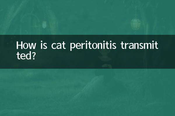 How is cat peritonitis transmitted?