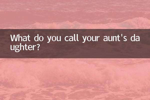 이모의 딸을 뭐라고 부르나요?