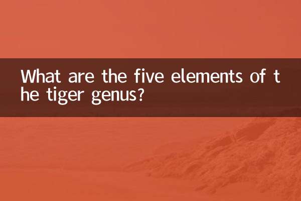 What are the five elements of the tiger genus?