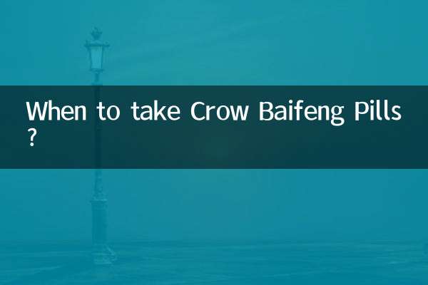 ¿Cuándo tomar las pastillas Crow Baifeng?