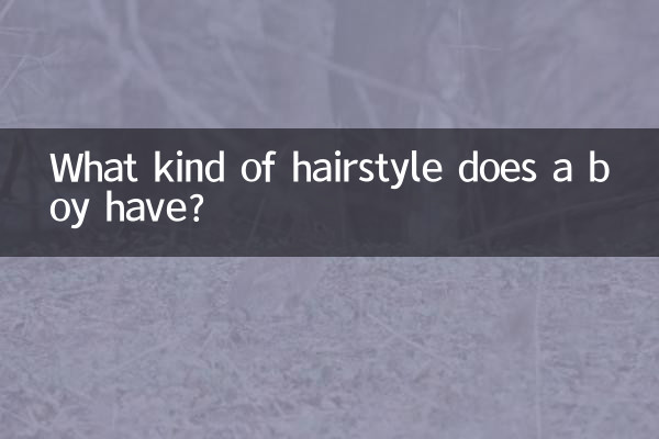 لڑکے کے پاس کس طرح کا بالوں ہے؟