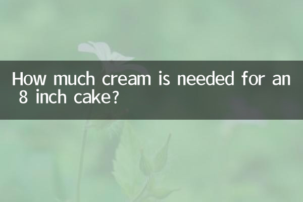 ¿Cuánta crema se necesita para un pastel de 8 pulgadas?