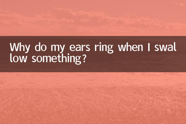 Why do my ears ring when I swallow something?