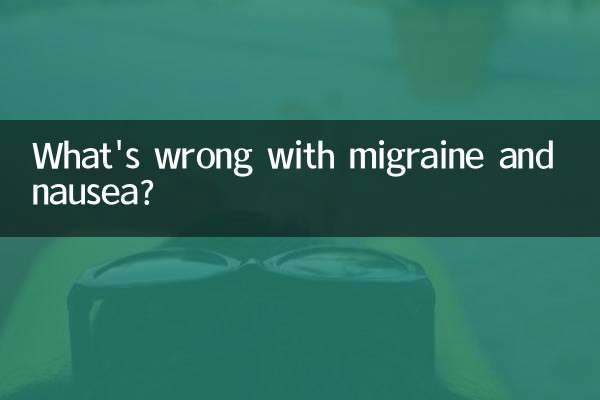 What's wrong with migraine and nausea?