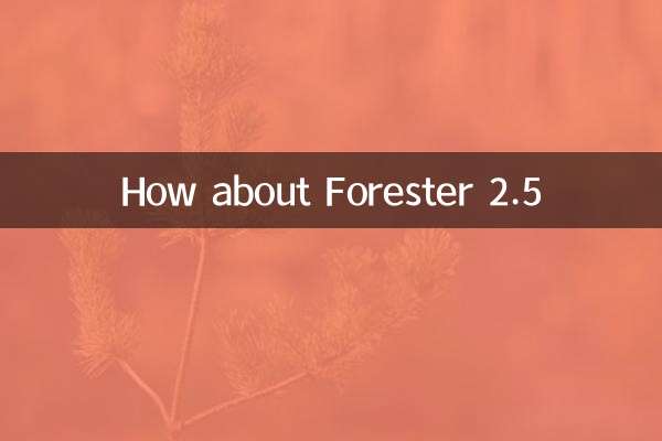 Que diriez-vous de Forester 2.5