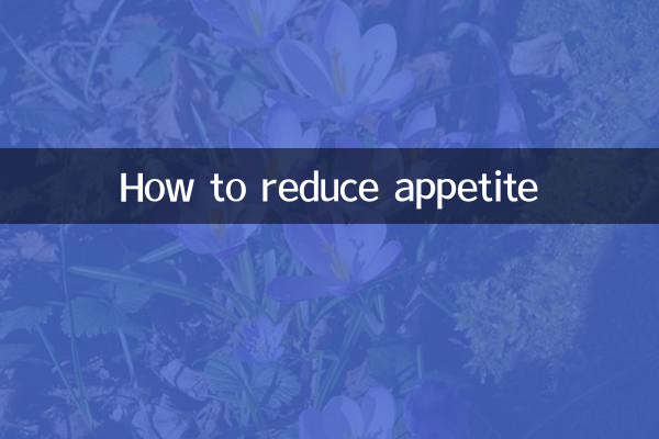 Come ridurre l'appetito