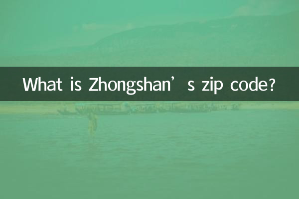 Qual è il codice postale di Zhongshan?