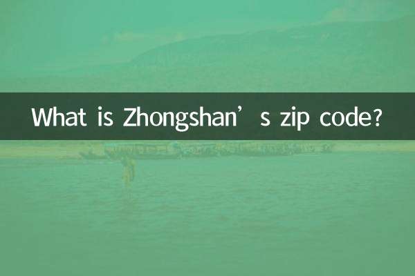 Qual è il codice postale di Zhongshan?