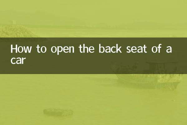 Come aprire il sedile posteriore di un'auto