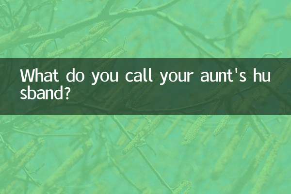 What do you call your aunt's husband?
