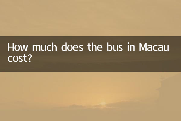 Combien coûte le bus à Macao?