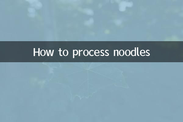 Comment traiter les nouilles