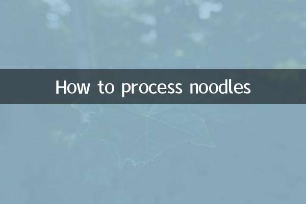 Comment traiter les nouilles