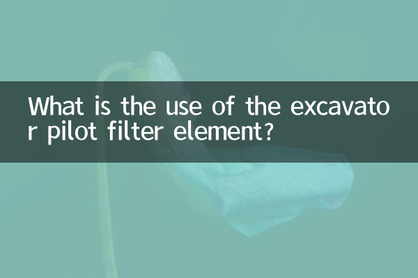 挖机先导滤芯有什么用