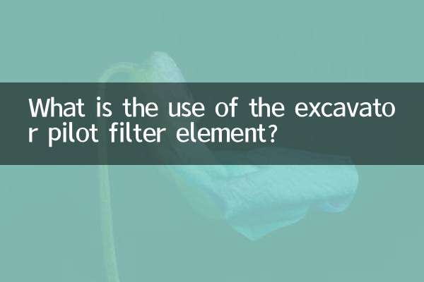 挖机先导滤芯有什么用