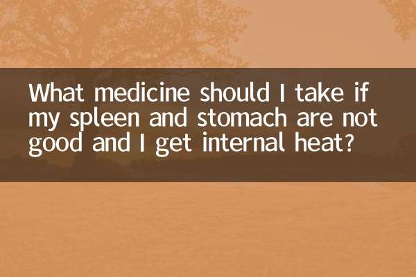 脾臓や胃の調子が悪く、体内に熱がある場合はどのような薬を服用すればよいですか？
