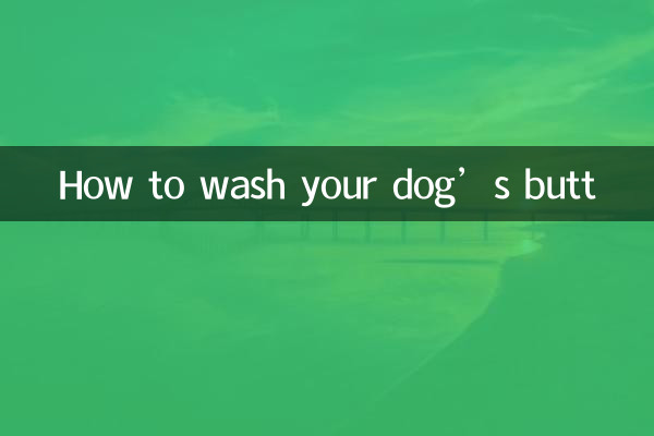 How to wash your dog’s butt