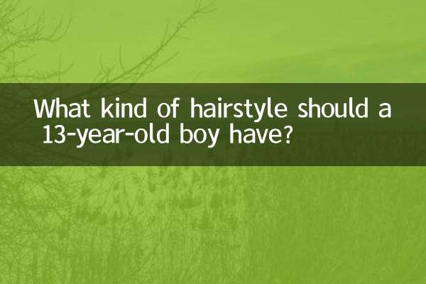 What kind of hairstyle should a 13-year-old boy have?