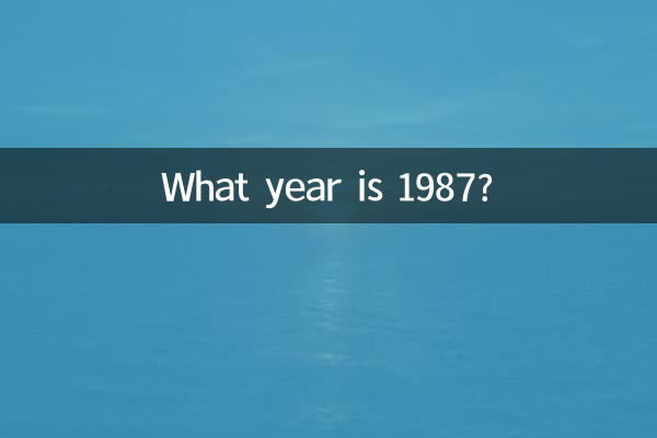 1987 کون سا سال ہے؟