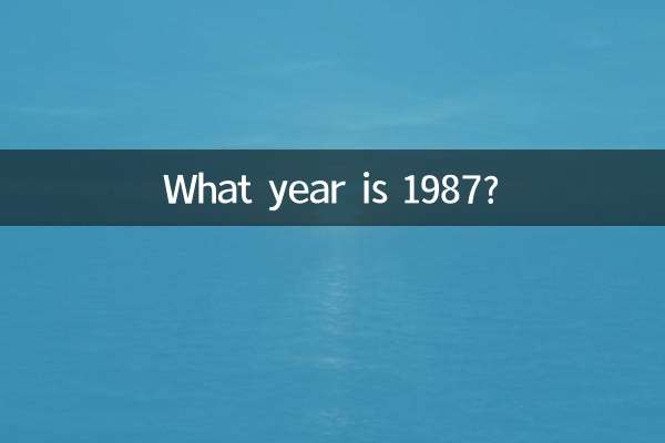 1987 कौन सा वर्ष है?