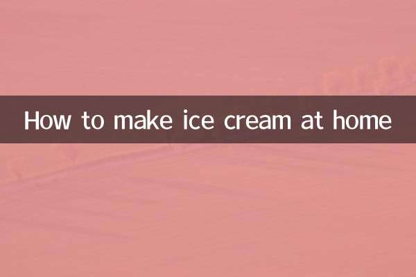 How to make ice cream at home