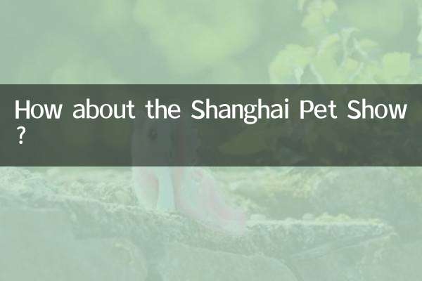 How about the Shanghai Pet Show?