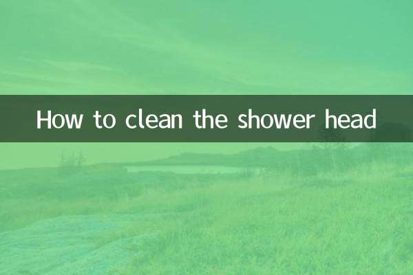 How to clean the shower head
