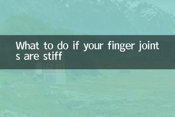 Was tun bei steifen Fingergelenken?