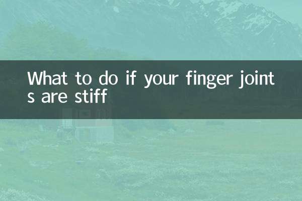 Cosa fare se le articolazioni delle dita sono rigide