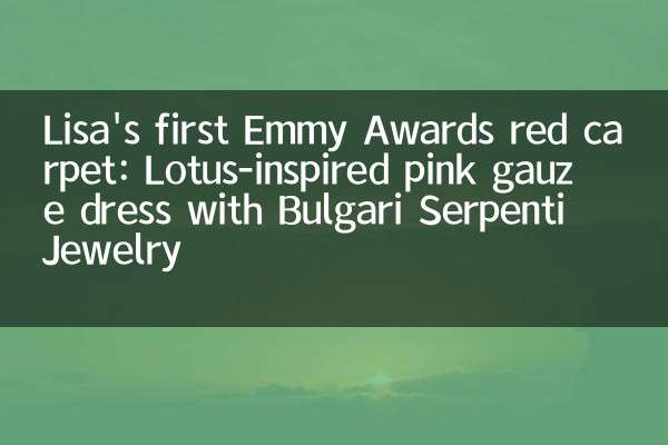 Первая награда Emmy Awards наград Эмми: розовый марлейский платье в стиле лотоса с драгоценностями Bulgari Serpenti