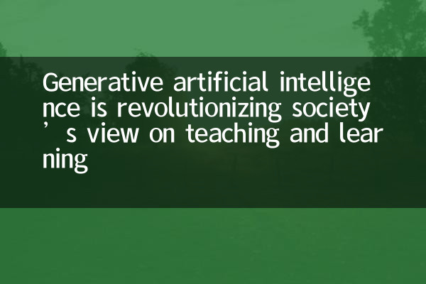 Generative künstliche Intelligenz revolutioniert die Sicht der Gesellschaft zum Lehren und Lernen der Gesellschaft