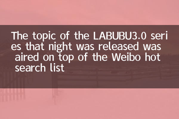Тема серии Labubu3.0 в ту ночь была выпущена в эфир в списке горячих поисков Weibo Weibo