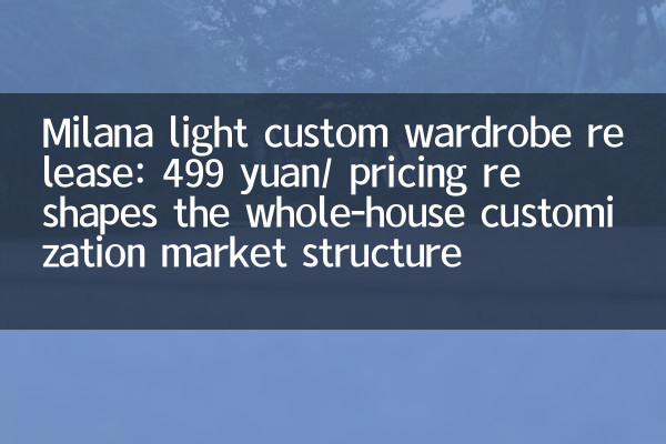 MILANA Light Custom Garderobe Release: 499 Yuan/㎡ Preisgestaltung umgestaltet die Marktstruktur für die gesamte Hausanpassung