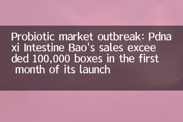 Вспышка рынка пробиотиков: продажи Pdnaxi кишечника Bao превысили 100 000 коробок за первый месяц своего запуска