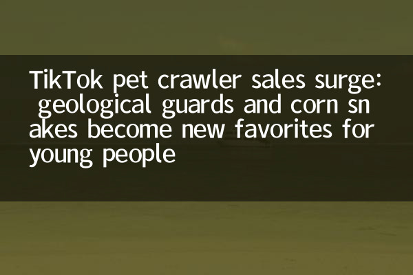 Tiktok Pet Crawler Sharge Sharge: Геологические охранники и кукурузные змеи становятся новыми фаворитами для молодежи