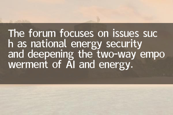 Il forum si concentra su questioni come la sicurezza dell'energia nazionale e l'approfondimento dell'empowerment a due vie di AI e energia.