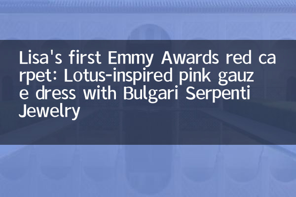Il primo tappeto rosso degli Emmy Awards di Lisa: abito di garza rosa ispirato a loto con gioielli bulgari serpenti