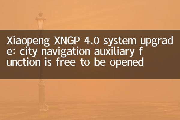 Xiaopeng XNGP 4.0 Aggiornamento del sistema: la funzione ausiliaria di navigazione della città è libera da aprire