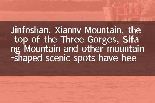 Jinfoshan, Xiannv Mountain, la cima delle tre gole, la montagna Sifang e altri punti panoramici a forma di montagna sono stati sostituiti con 